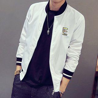 Contrast Letter Jacket