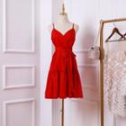 Spaghetti Strap Tie-waist A-line Dress