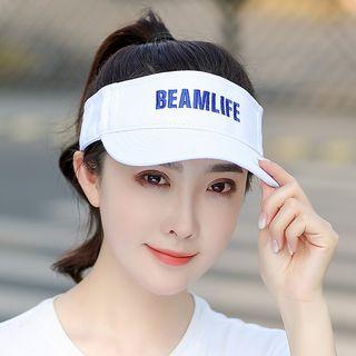 Embroidered Letter Sun Visor Hat