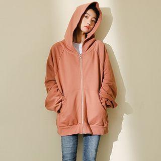 Print Back Zipper Light Jacket