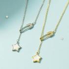 Safety Pin Star Pendant Necklace