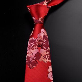 Set: Patterned Neck Tie + Tie Clip