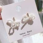 Faux Pearl Bow Earring S925 Silver Needle - As Shown In Figure - One Size