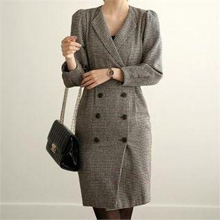 Tall Size Houndstooth Coatdress