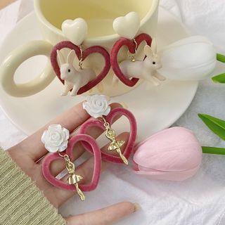 Heart Rabbit / Ballerina Drop Earring