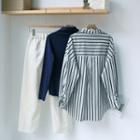 Striped Shirt / Top / Straight-fit Jeans
