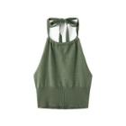 Halter Knit Top Green - One Size