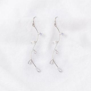 Rhinestone Branches Dangle Earring 1 Pair - As Shown In Figure - One Size