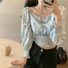 Tie Dye Blouse Light Blue - One Size