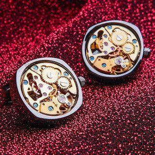 Mechanics Cufflink Black & Gold - One Size