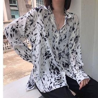 Milk Cow Print Shirt As Shown In Figure - One Size