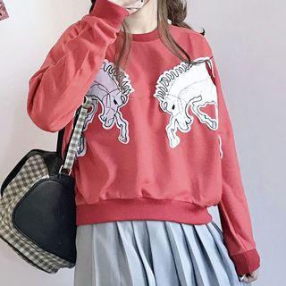 Sequined Long-sleeve Sweatshirt