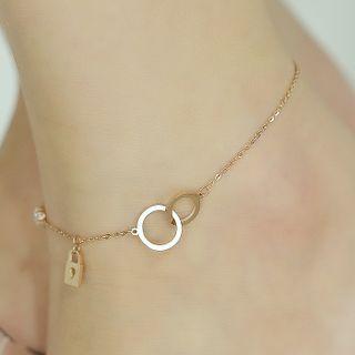 Lock & Key Stainless Steel Anklet