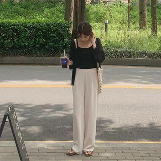 Waistband Wide Dress Pants