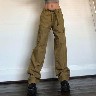 Low Waist Boot-cut Cargo Pants