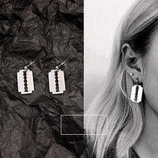 Stainless Steel Razor Dangle Earring