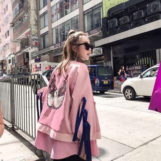 Mock Two Piece Zip Bomber Jacket