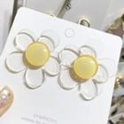 Acrylic Flower Earring 1 Pair - Yellow - One Size