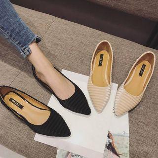 Stripe Pointed Flats