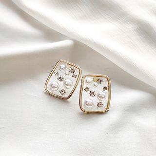 Embellished Earring 925 Sterling Silver - Gold - One Size