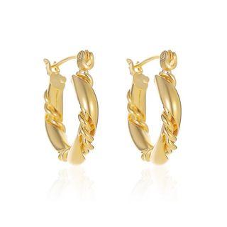 Twisted Earring 1 Pair - Gold - One Size