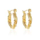 Twisted Earring 1 Pair - Gold - One Size