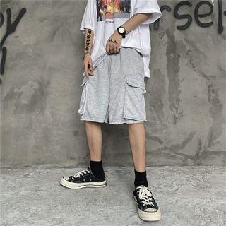 Frayed Cargo Sweatshorts