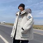 Lettering Zipped Parka