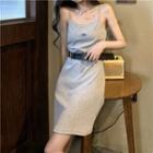 Spaghetti Strap Logo A-line Dress