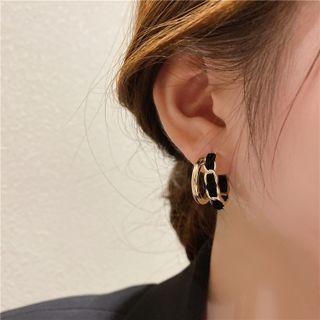 Velvet Alloy Hoop Earring