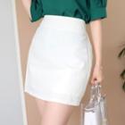 Inner Shorts Linen Blend Miniskirt