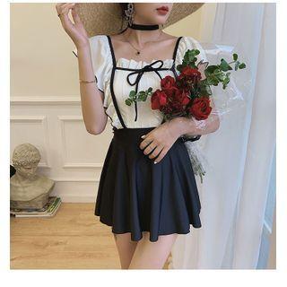 Frilly Open-back Swimdress