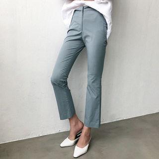 Boot-cut Stretch Cotton Dress Pants