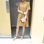 Tall Size Short-sleeve Shift Dress