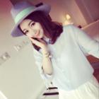 3/4-sleeve Chiffon Shirt