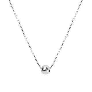 925 Sterling Silver Bead Choker Necklace - As Shown In Figure - One Size