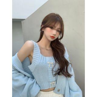 Knit Tank Top / Crop Cardigan