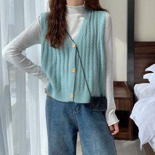 Mock Neck Long Sleeve T-shirt / Vest