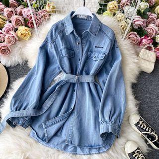 Belted Denim Shirtdress