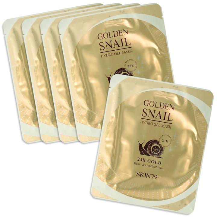Skin79 - Golden Snail Hydro Gel Mask 24k Gold (lifting, Nutrition) Set 5 Pcs