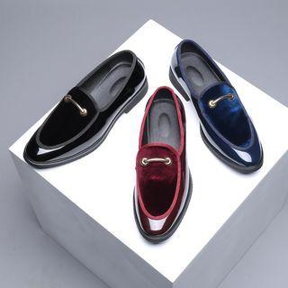 Velvet Panel Loafers