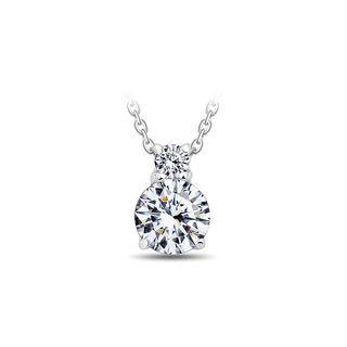 925 Sterling Silver Necklace With Silver Austrian Element Crystals