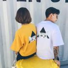 Couple Short-sleeve Cat Print T-shirt