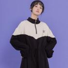 Long-sleeve Zip Placket Knit Dress