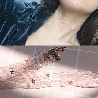 Star Accent Choker Pink - One Size