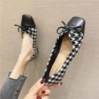 Houndstooth Fabric Flats
