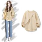 Puff Sleeve Blouse Khaki - One Size