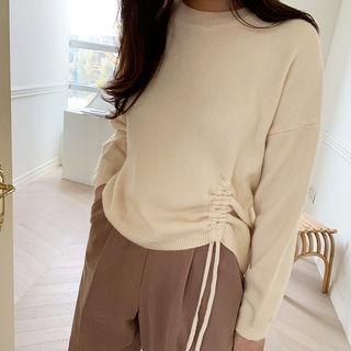 Crewneck Drawcord-hem Sweater
