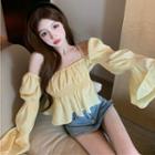 Cropped Blouse Yellow - One Size