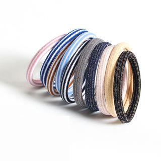 Striped / Glitter Hair Tie